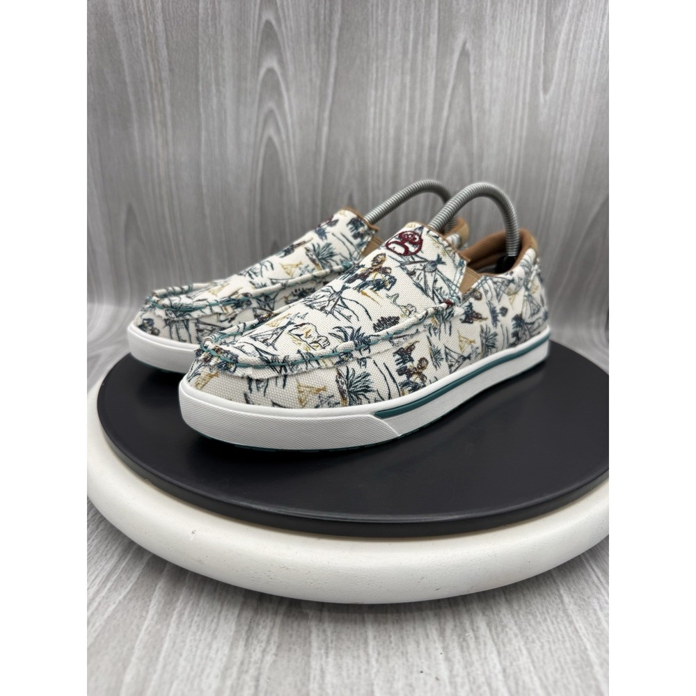Twisted X Hooey Loper Mens 5.5 Womens 7 Western Tapestry Casual Slip On Shoes